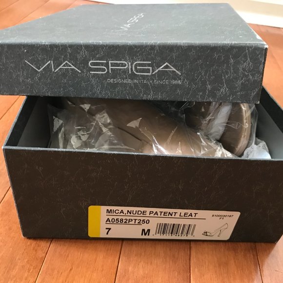 Via Spiga Mica Peep Toe Nude Heels - Size 7M - Brand New - Picture 5 of 5